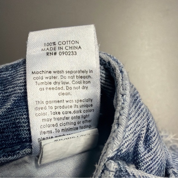 PacSun High Rise Festival Ripped Denim Shorts Button Fly Light Wash Size 26 - Picture 12 of 12